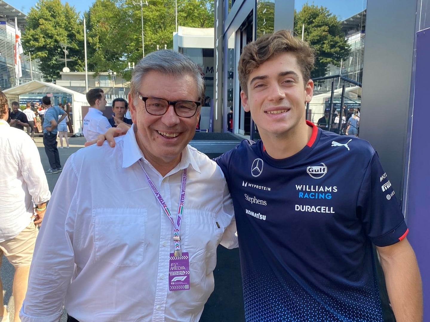 Junto a Franco Colapinto cuando se metió en la F1 a través de Williams