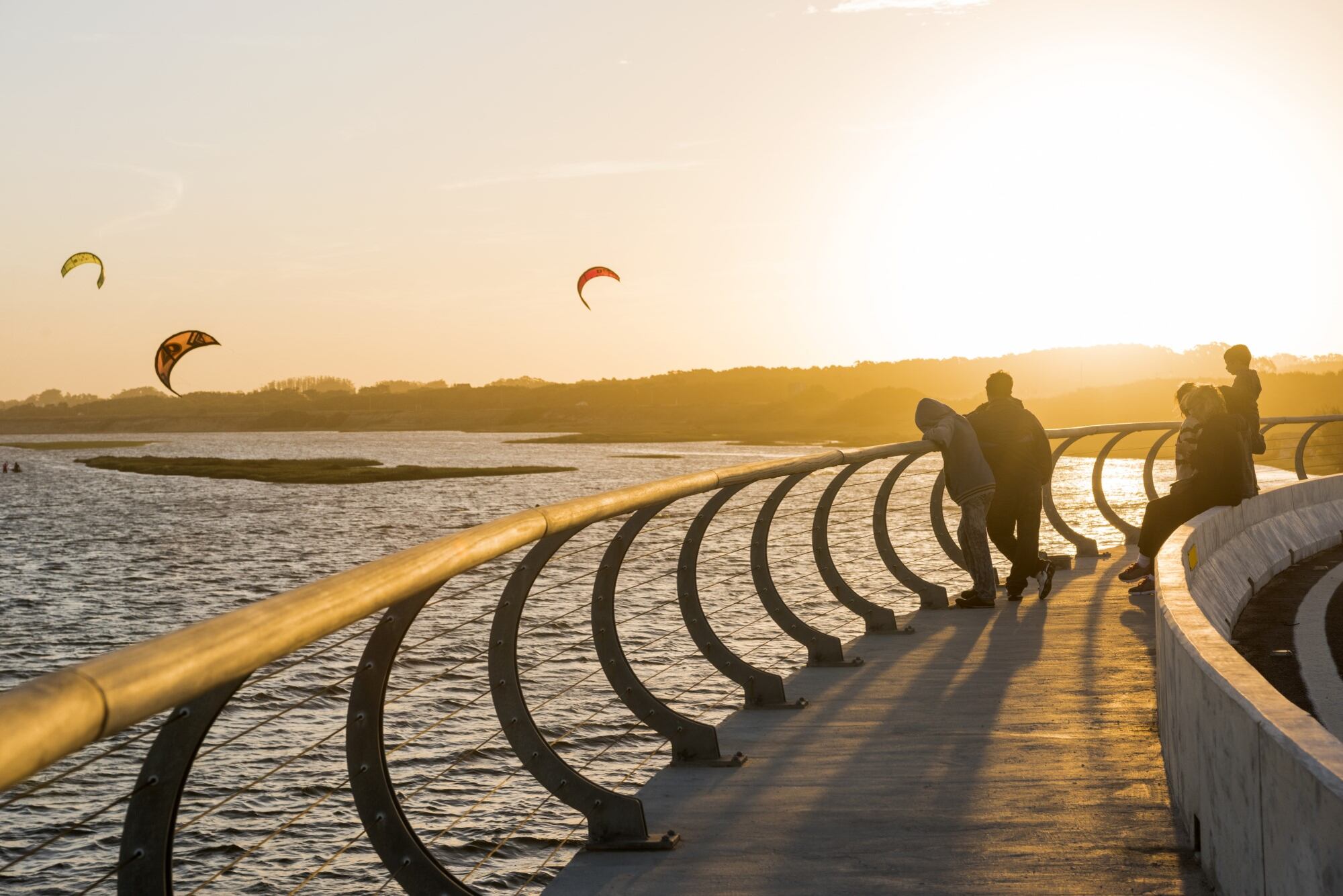 También tiene cruces peatonales para caminar por las pasarelas interna y externa