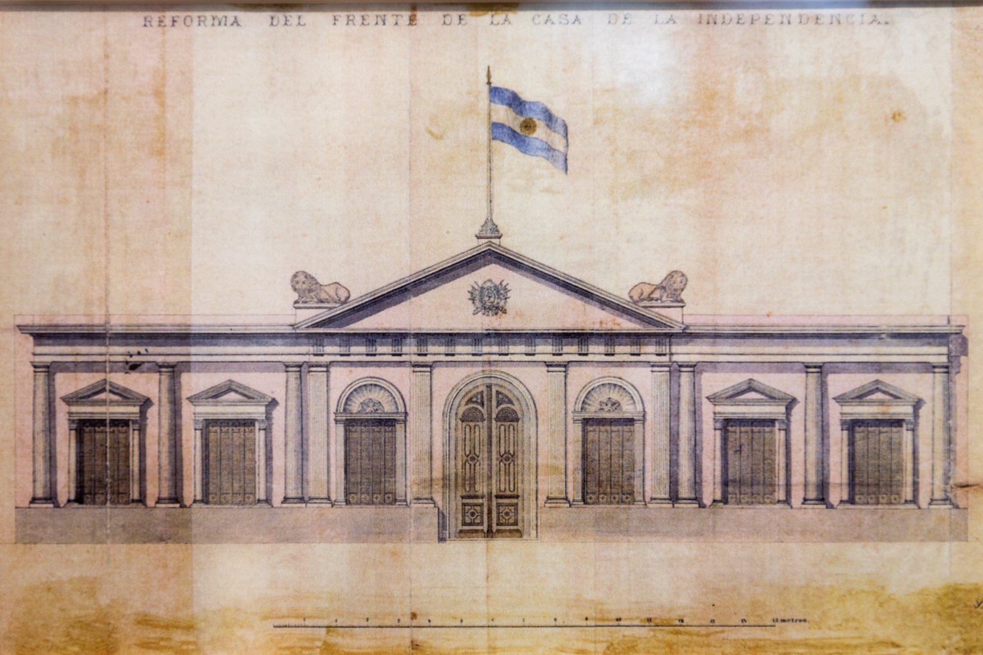 El frente de la casa a fines del siglo XIX