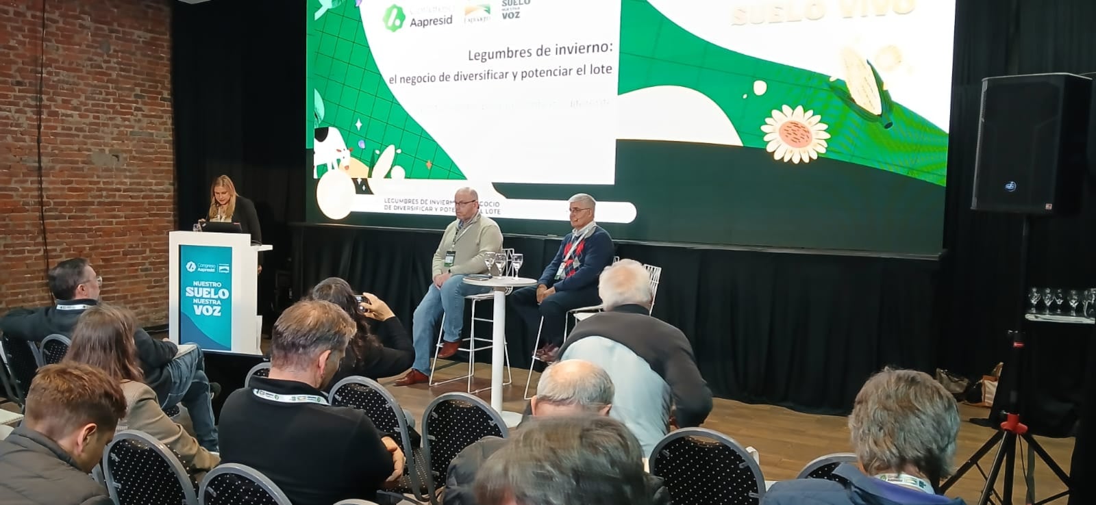 Gabriel Prieto y Adrián Poletti durante la presentación en el Congreso de Aapresid