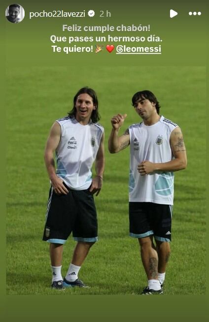 El Pocho Lavezzi le deseó un feliz cumpleaños a Messi