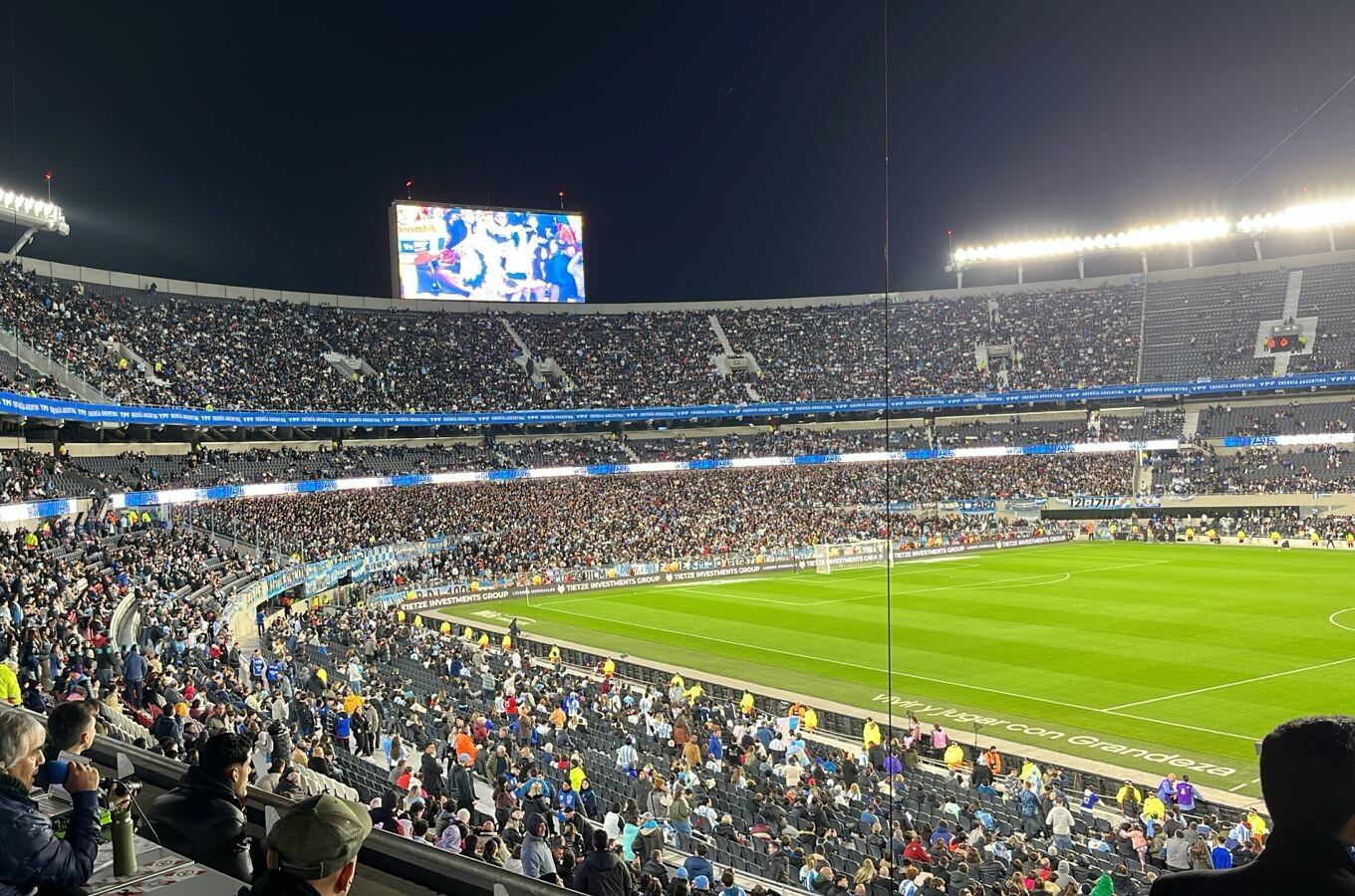 Una imagen del estadio Monumental, antes del partido entre Argentina y Colombia