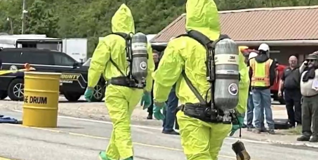 Especialistas químicos se desplegaron en esa zona del estado de Virginia