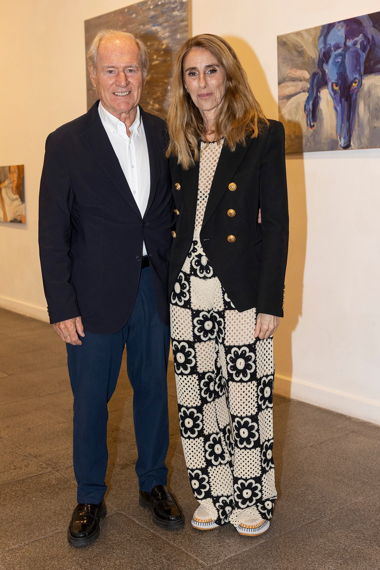 La artista plástica junto al empresario Federico Braun.