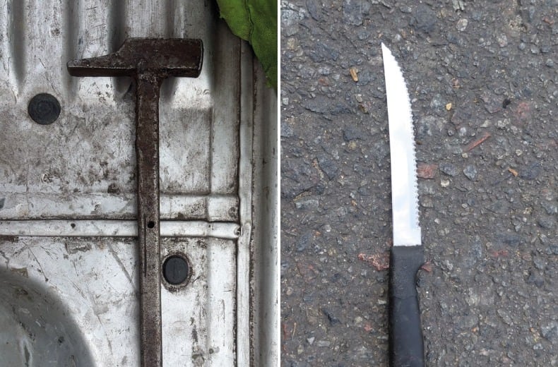 Prisión preventiva para un hombre que intentó apuñalar a otro y le fracturó el rostro con un martillo