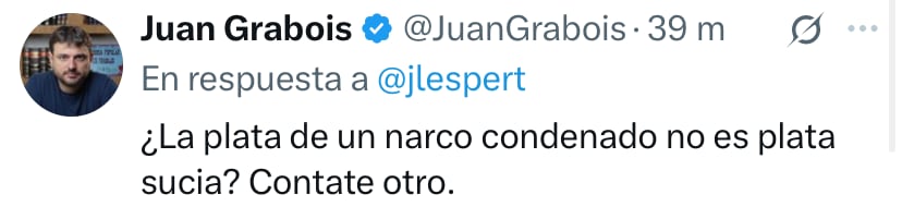 La respuesta de Grabois a Espert