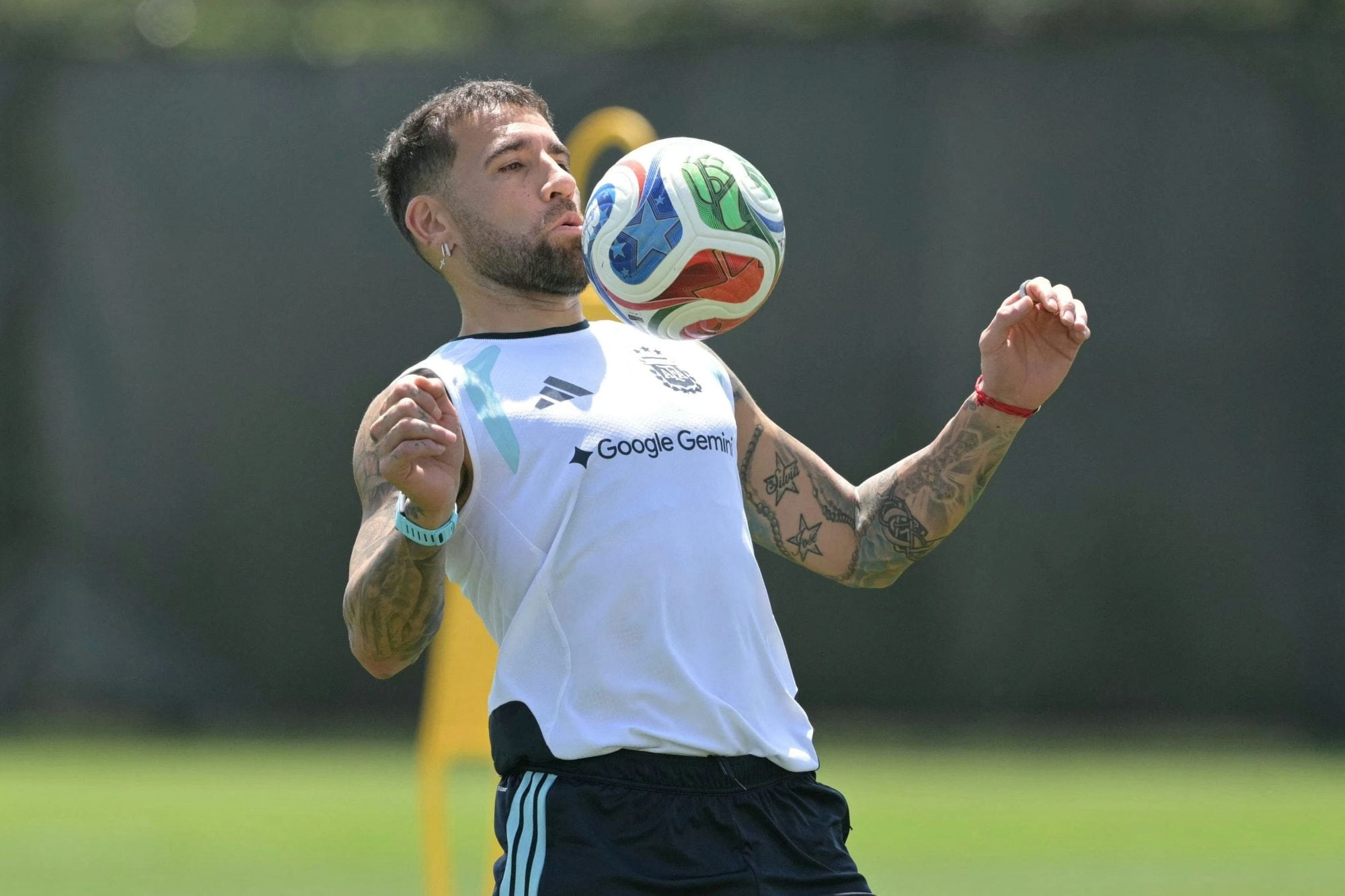Nicolás Otamendi convirtió el único gol de la selección argentina en la derrota por 6 a 1 ante España en 2018