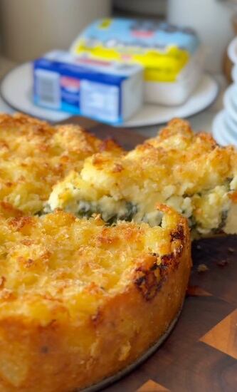 Tarta de verduras sin harina, solo con papa como base