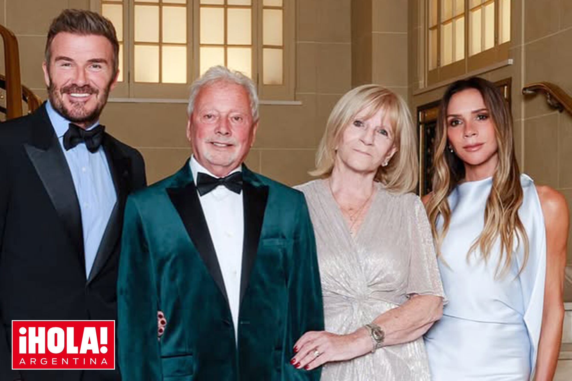 Victoria Beckham. Las mejores fotos del fabuloso cumpleaños número 80 de su padre en el Hotel Café Royal de Londres