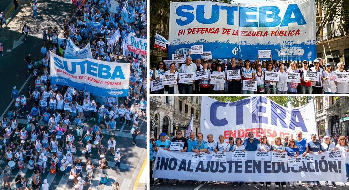 Una imagen panorámica de la marcha de hoy en el Congreso