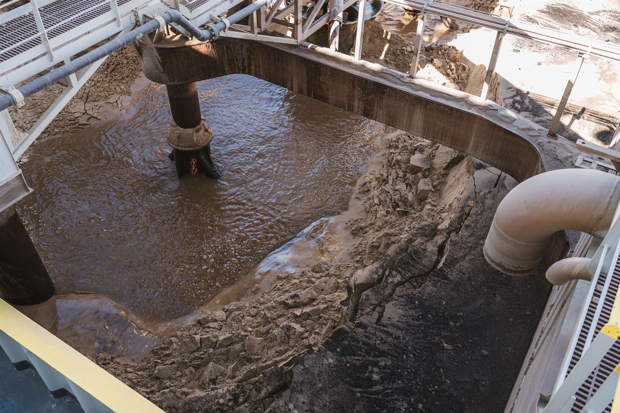 Parte del proceso de carga y descarga de agua y sedimentos