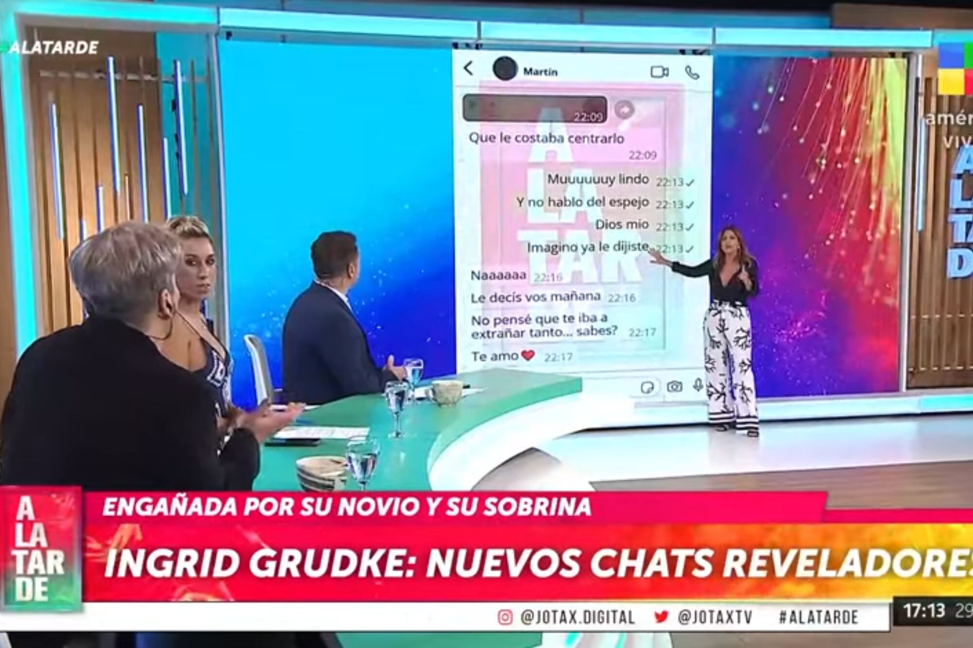 En A la tarde (América) compartieron chats entre el ex de Ingrid Grudke y su sobrina (Foto: Captura de TV / América)