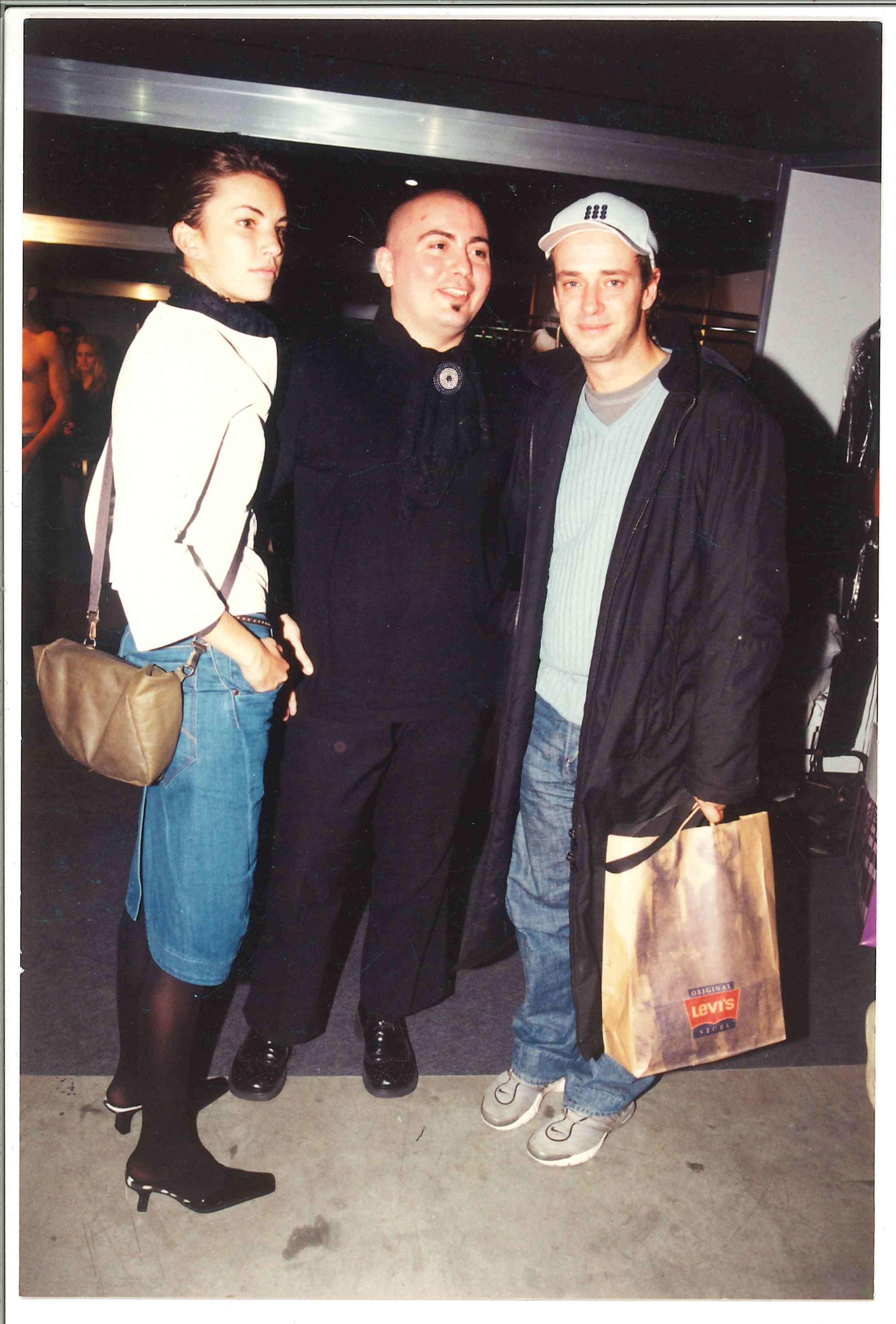 Junto a Gustavo Cerati y su novia de entonces, Deborah de Corral.