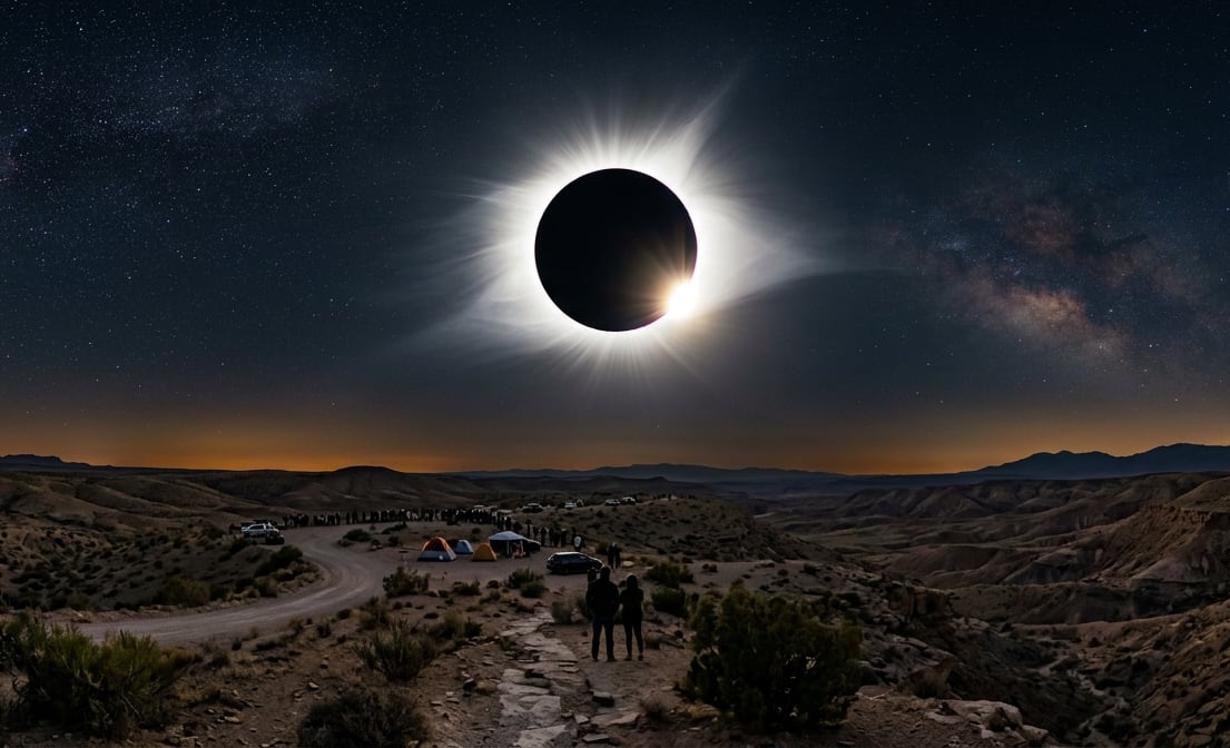 El eclipse solo será visto en el hemisferio norte (Foto ilustrativa generada por IA)