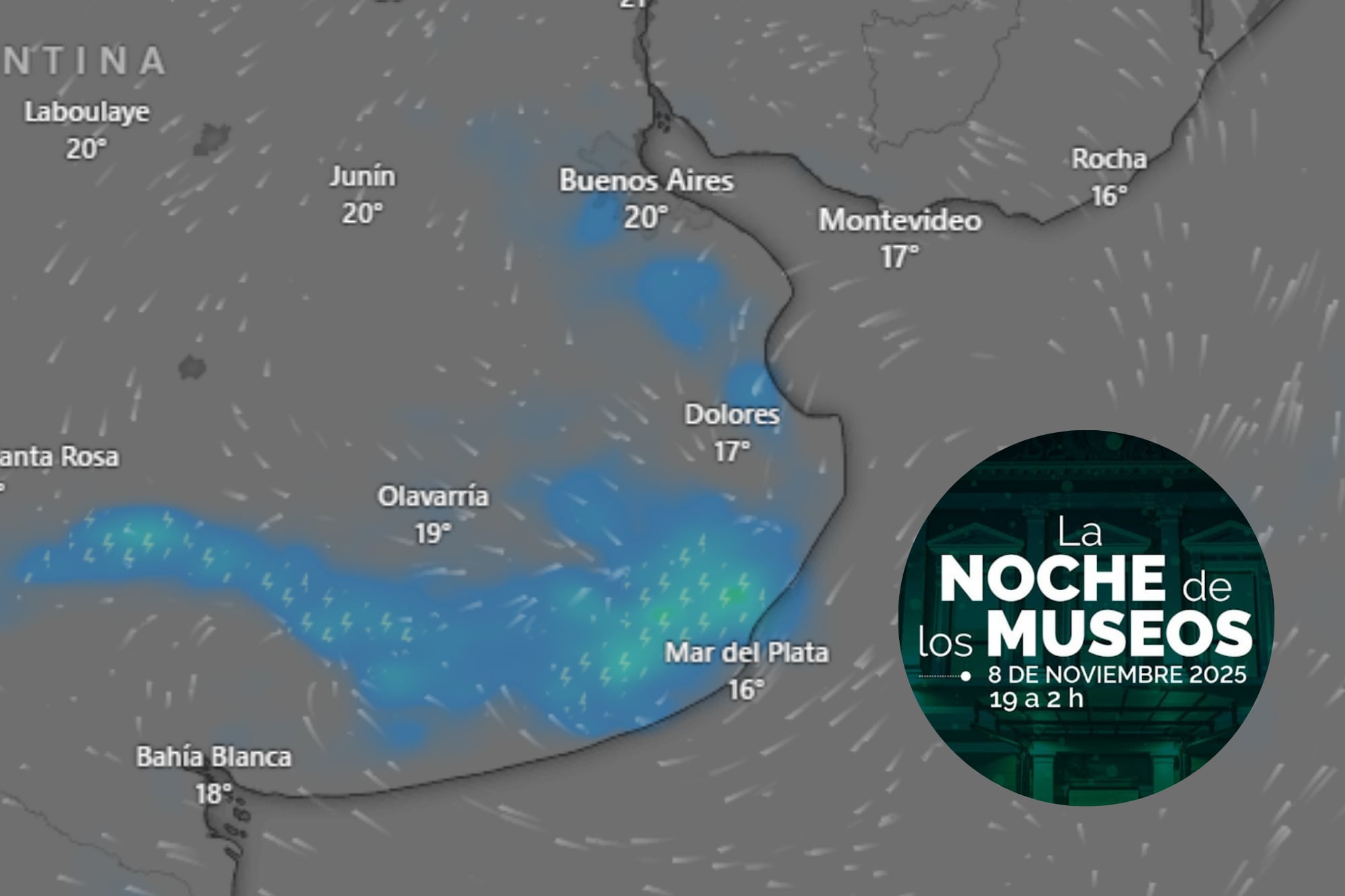 Noche de los Museos: cómo estará el clima del sábado 8 de noviembre, según el Servicio Meteorológico Nacional