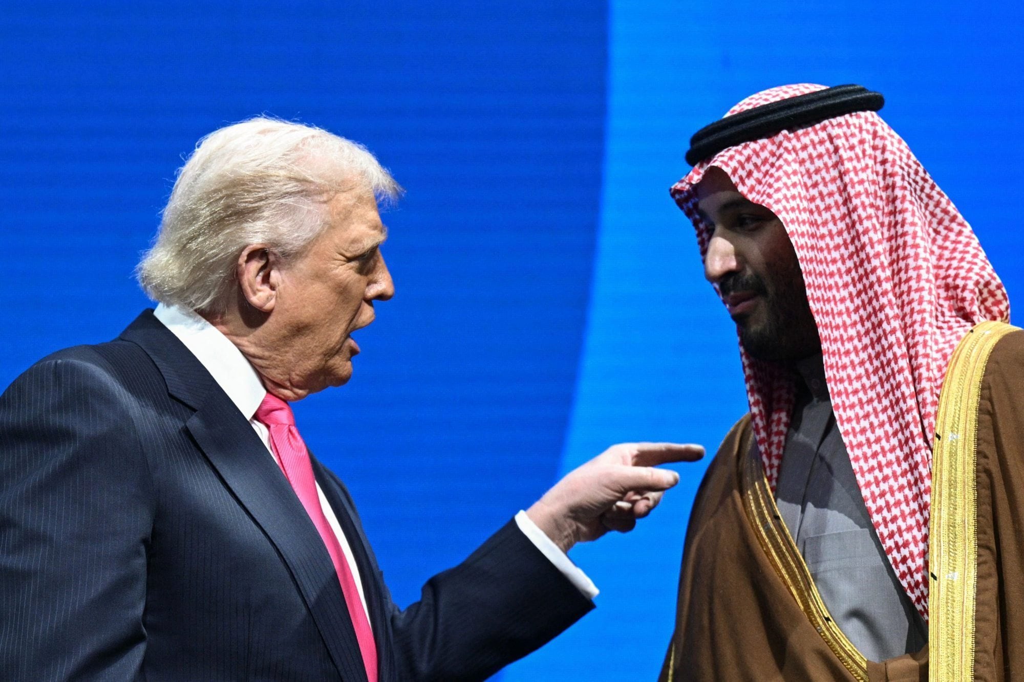 Donald Trump y el príncipe heredero de Arabia Saudita, Mohammed ben Salman