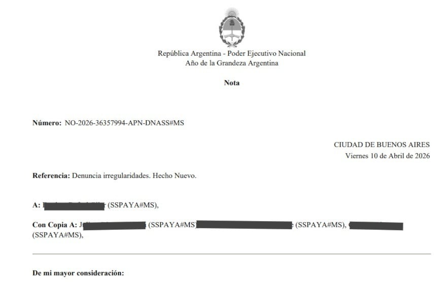 Documento interno del Ministerio de Salud sobre presuntos sobreprecios en compras de Andis