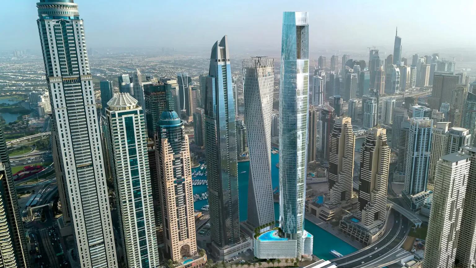 El hotel Ciel se integra al skyline de Dubái como una de las nuevas construcciones más altas de la ciudad