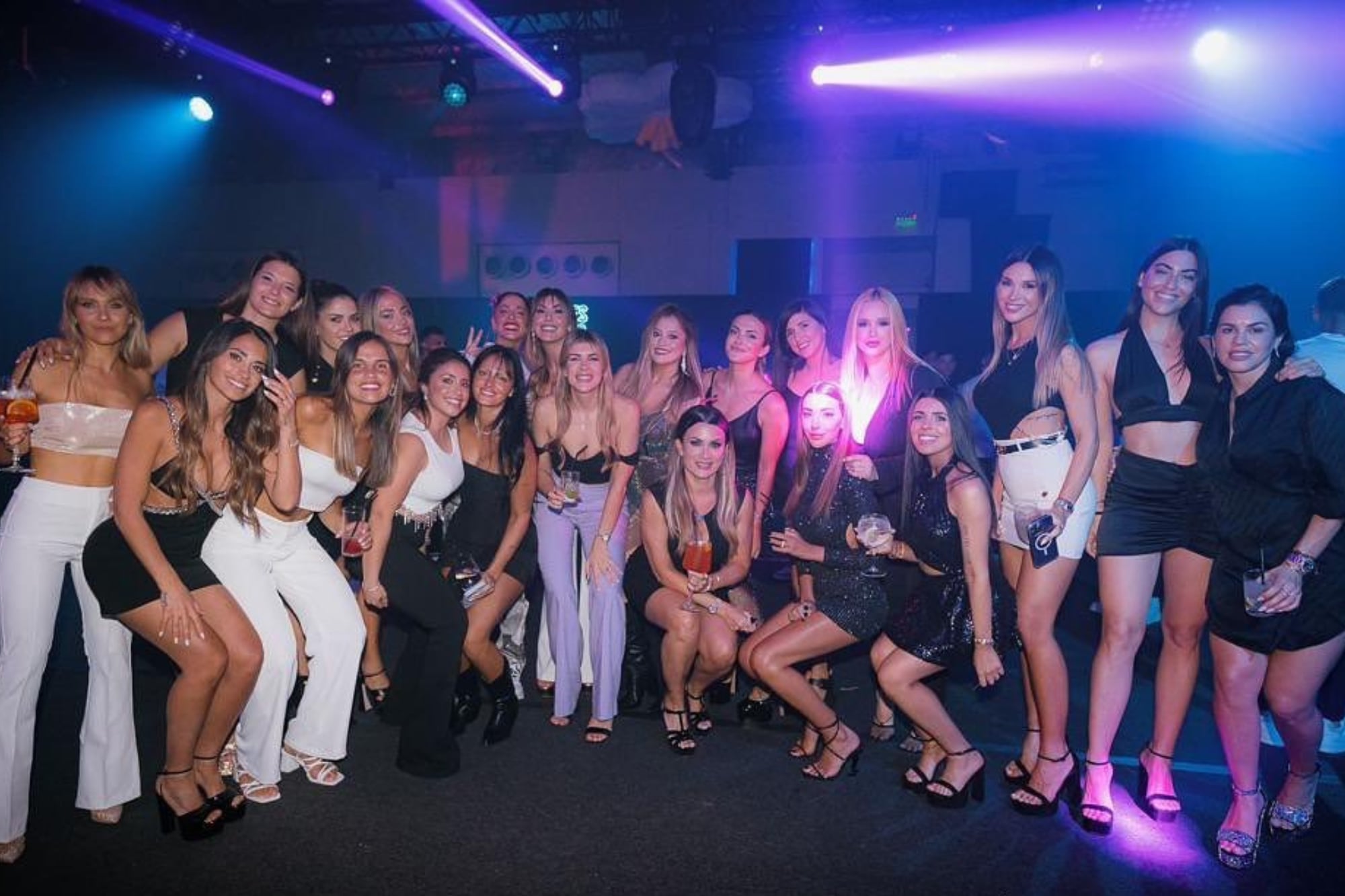 Las mujeres de la selección argentina durante el festejo de los campeones del mundo en marzo de 2023