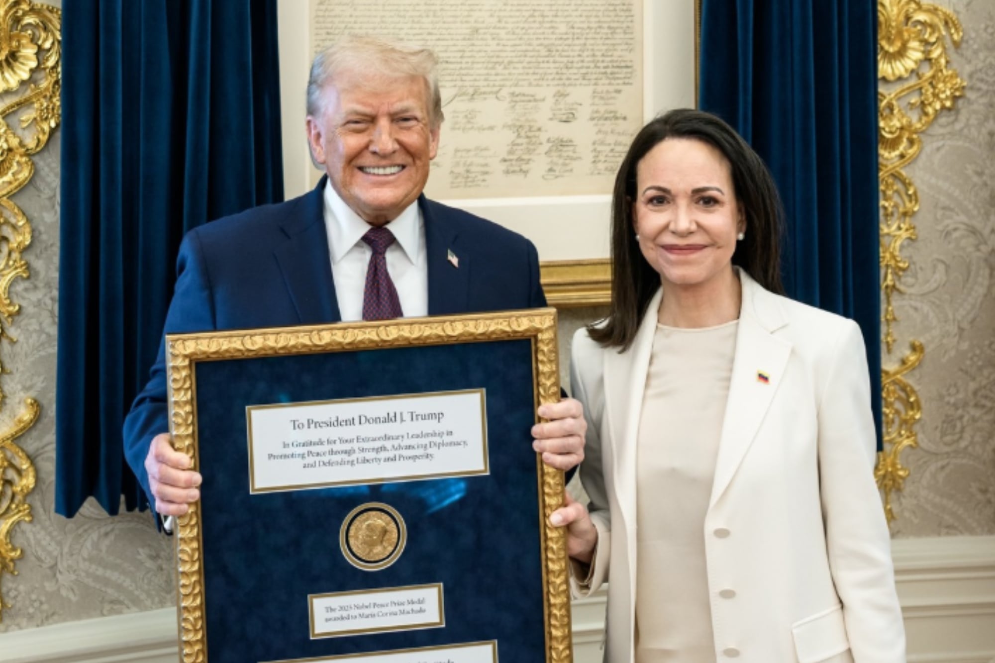 Donald Trump respalda el regreso de María Corina Machado a Venezuela