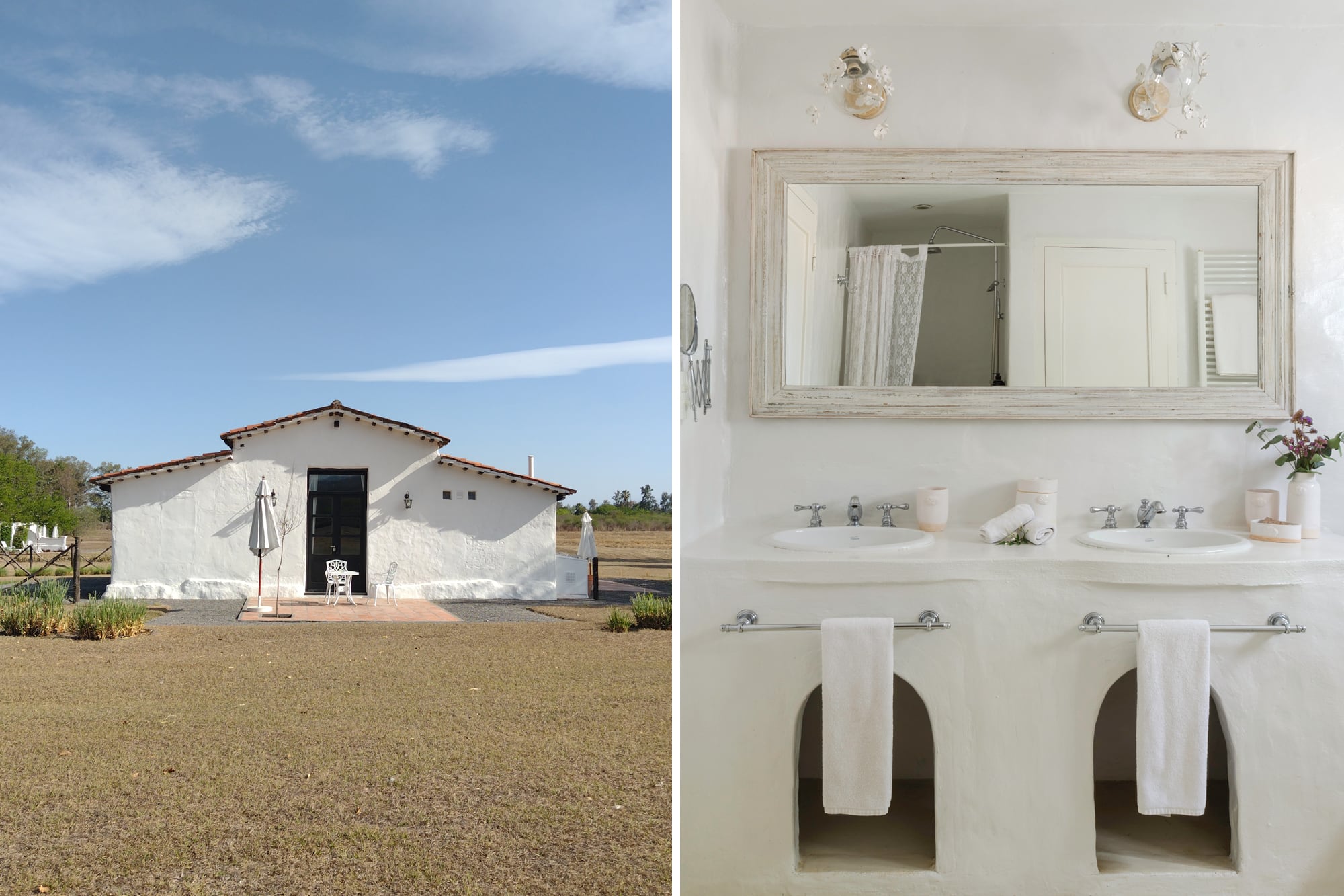 Vista exterior de la casita que aloja el dormitorio de arriba.