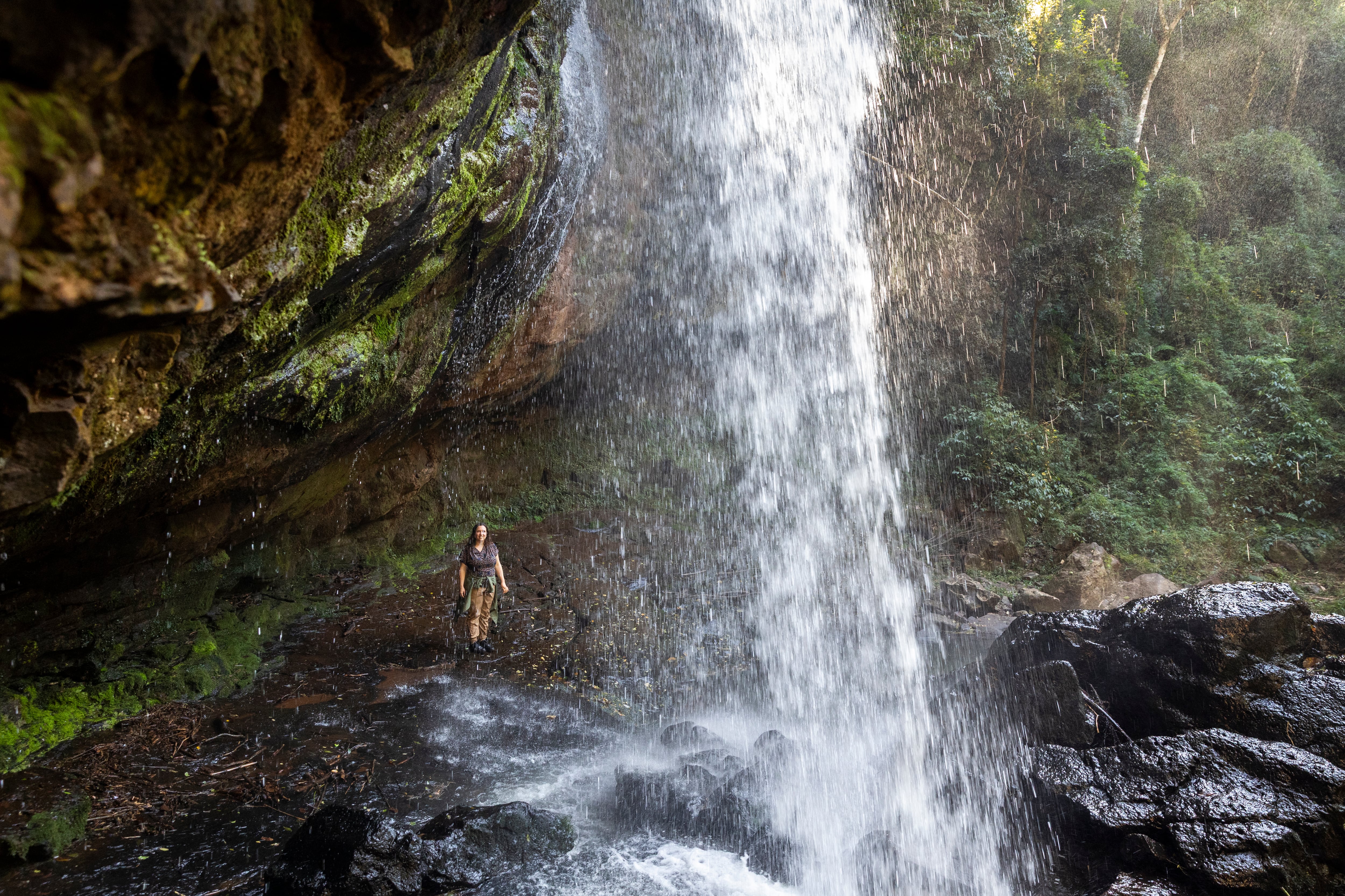 Caída de agua en el Parque Salto Berrondo.
