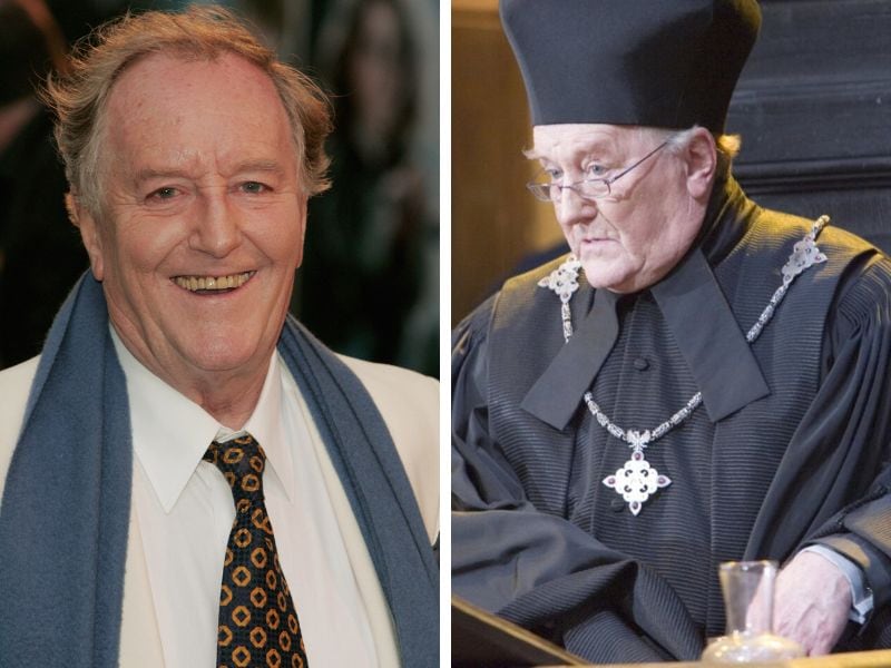 Robert Hardy interpretó al Ministro de Magia, Cornelius Fudge