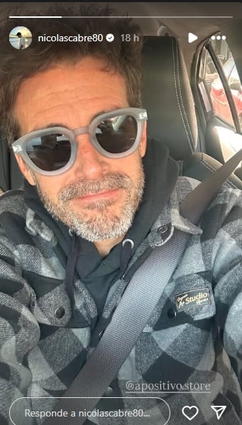 Nicolás Cabré en su cuenta oficial de Instagram en medio de la polémica