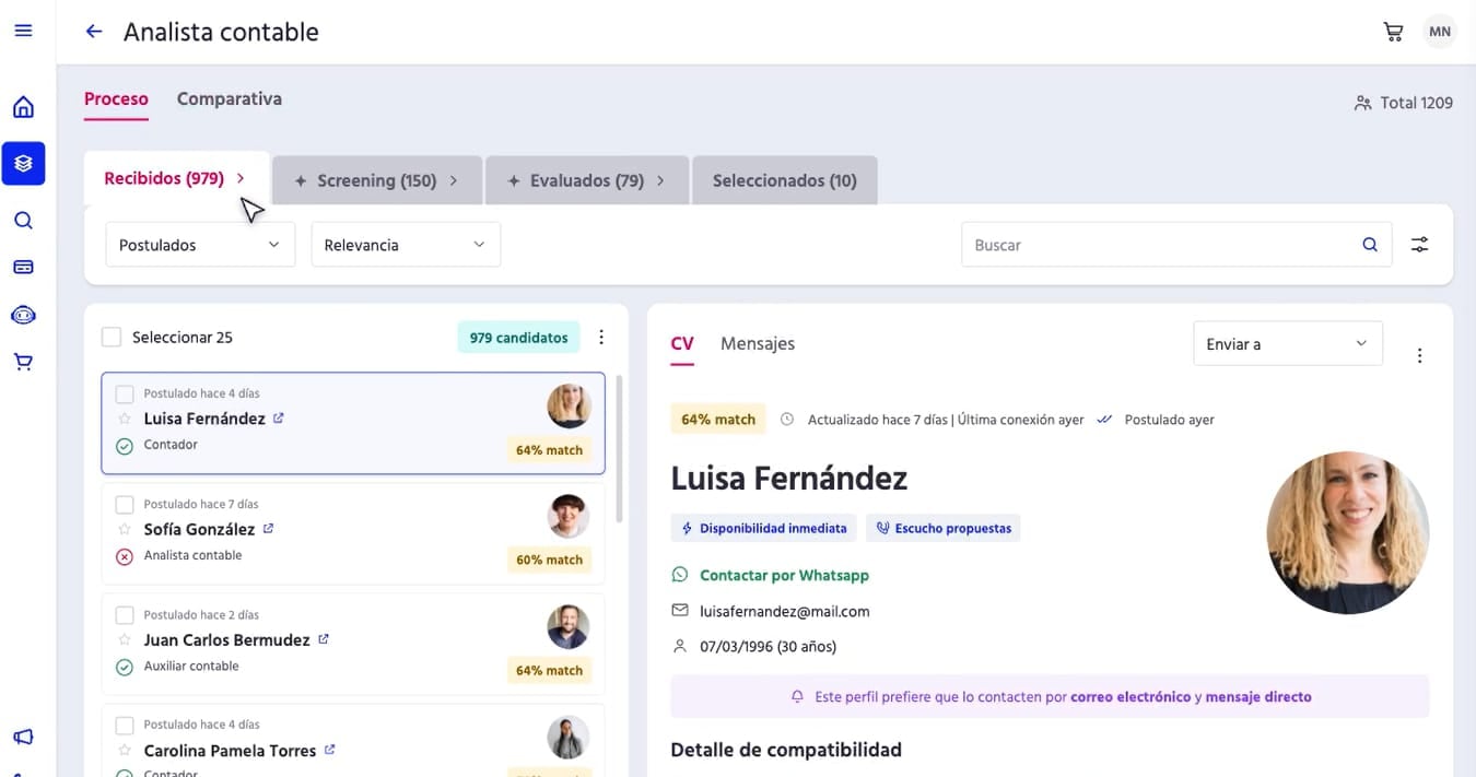 Smart Process, una herramienta de Bumeran que acompaña al especialista de RR.HH. en su selección