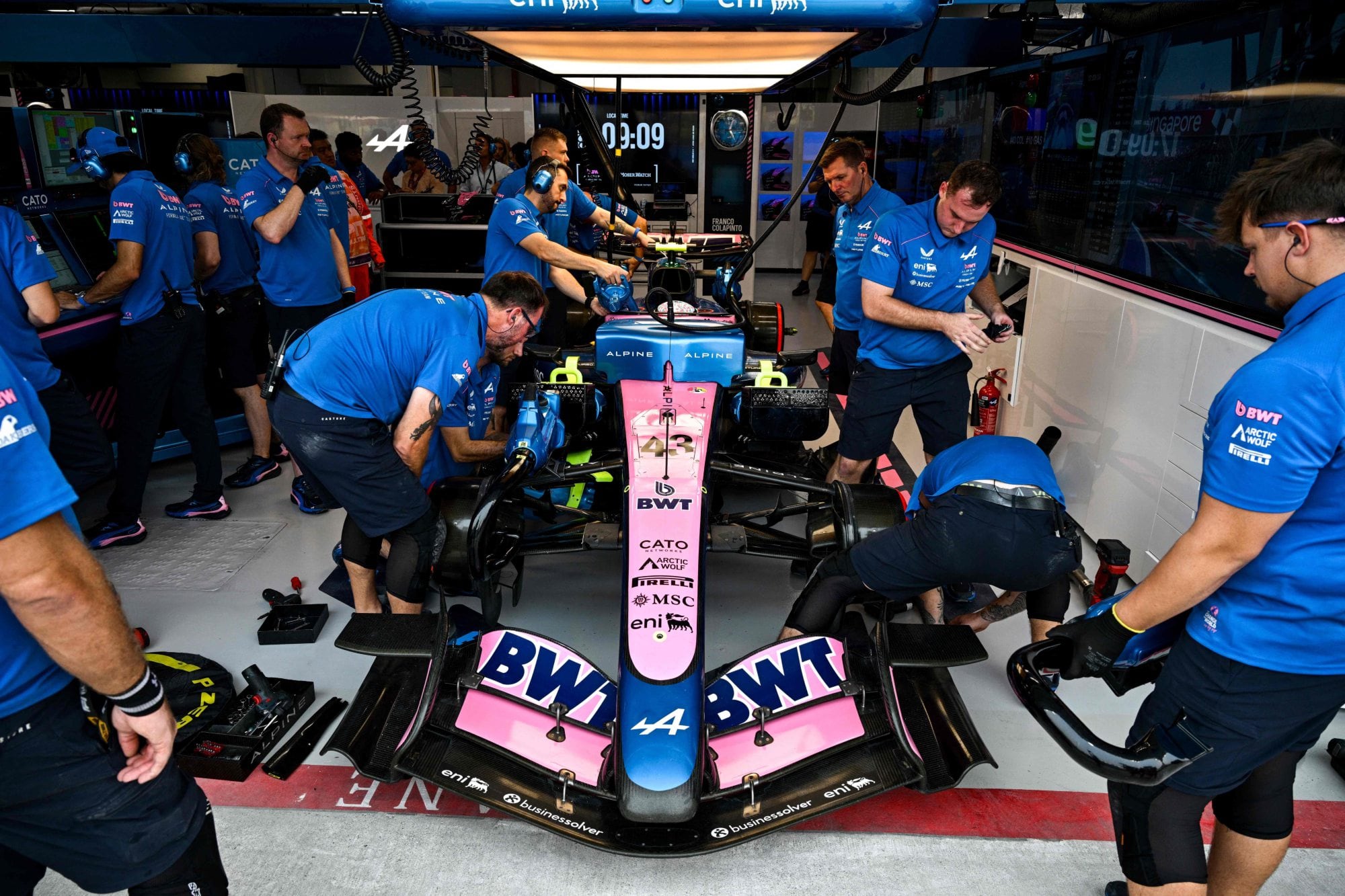 Franco Colapinto completó la única práctica del Gran Premio de Singapur