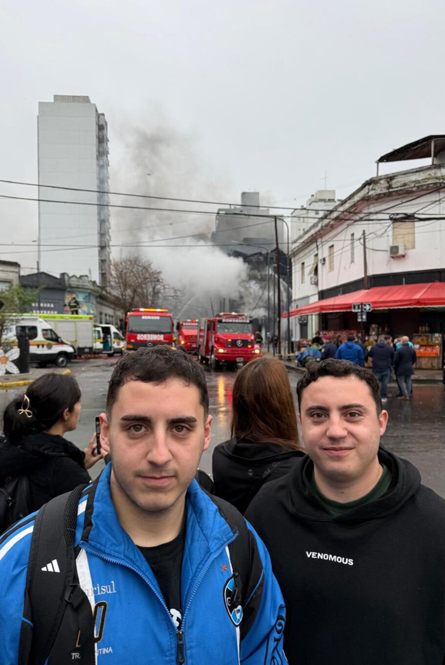 Los hermanos Ríos se despertaron por el estruendo