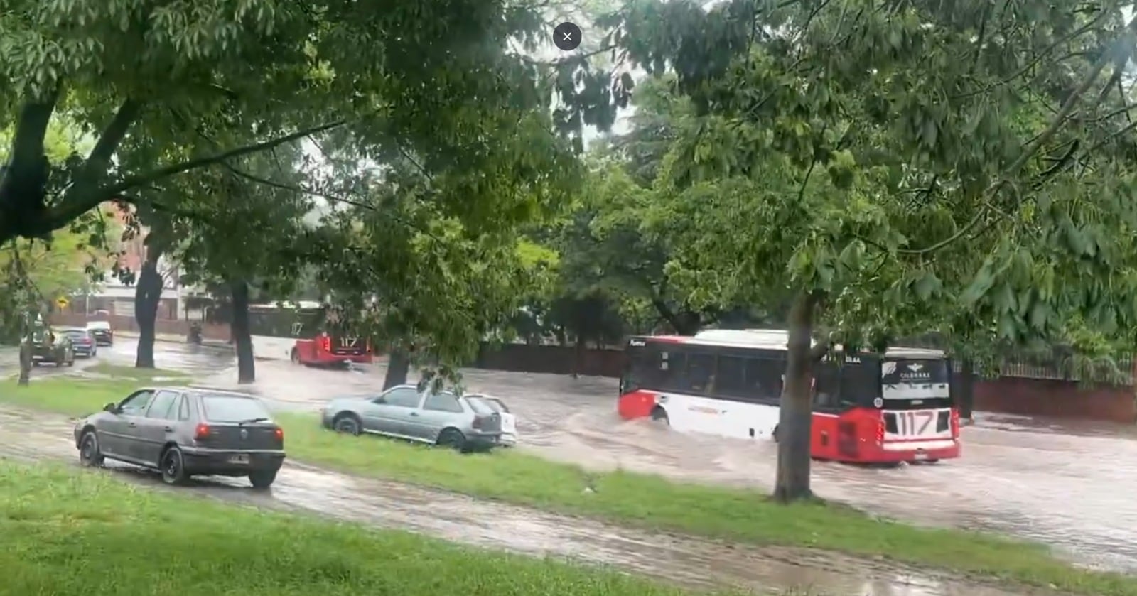 Temporal en Buenos Aires: murió un hombre dentro de su auto en la Avenida General Paz