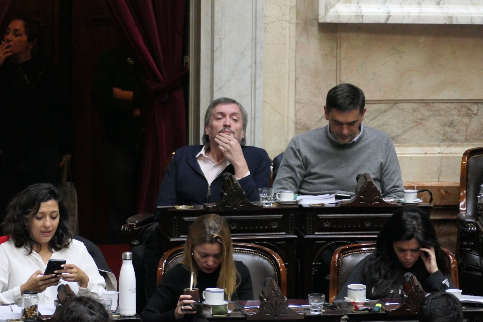Máximo Kirchner estuvo en la sesión para la hora de la votación de la Ley Bases