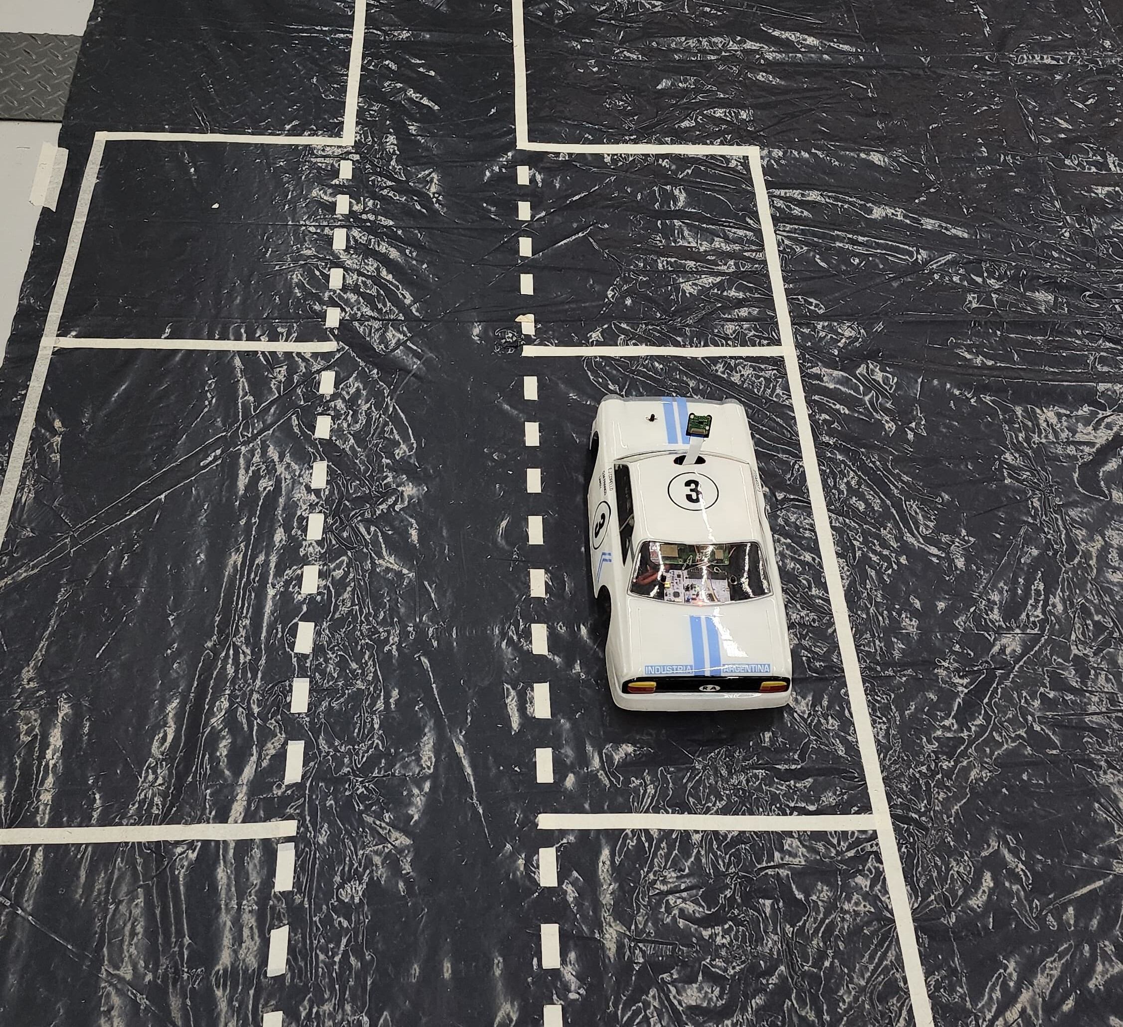 La pista de pruebas en la que practican para la competencia