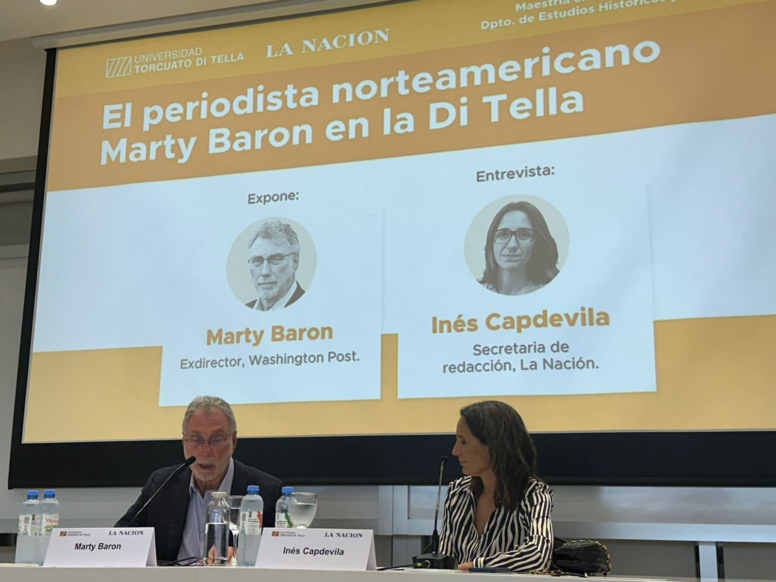 El periodista norteamericano Martin Baron -exdirector del Washington Post- en diálogo con Inés Capdevila, secretaria de Redacción de LA NACION. El autor de
