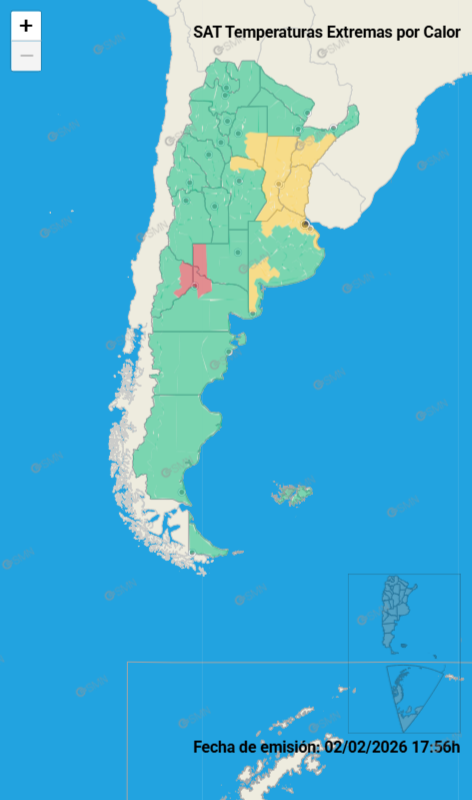 Este martes rigen alertas por temperaturas extremas de diferentes niveles