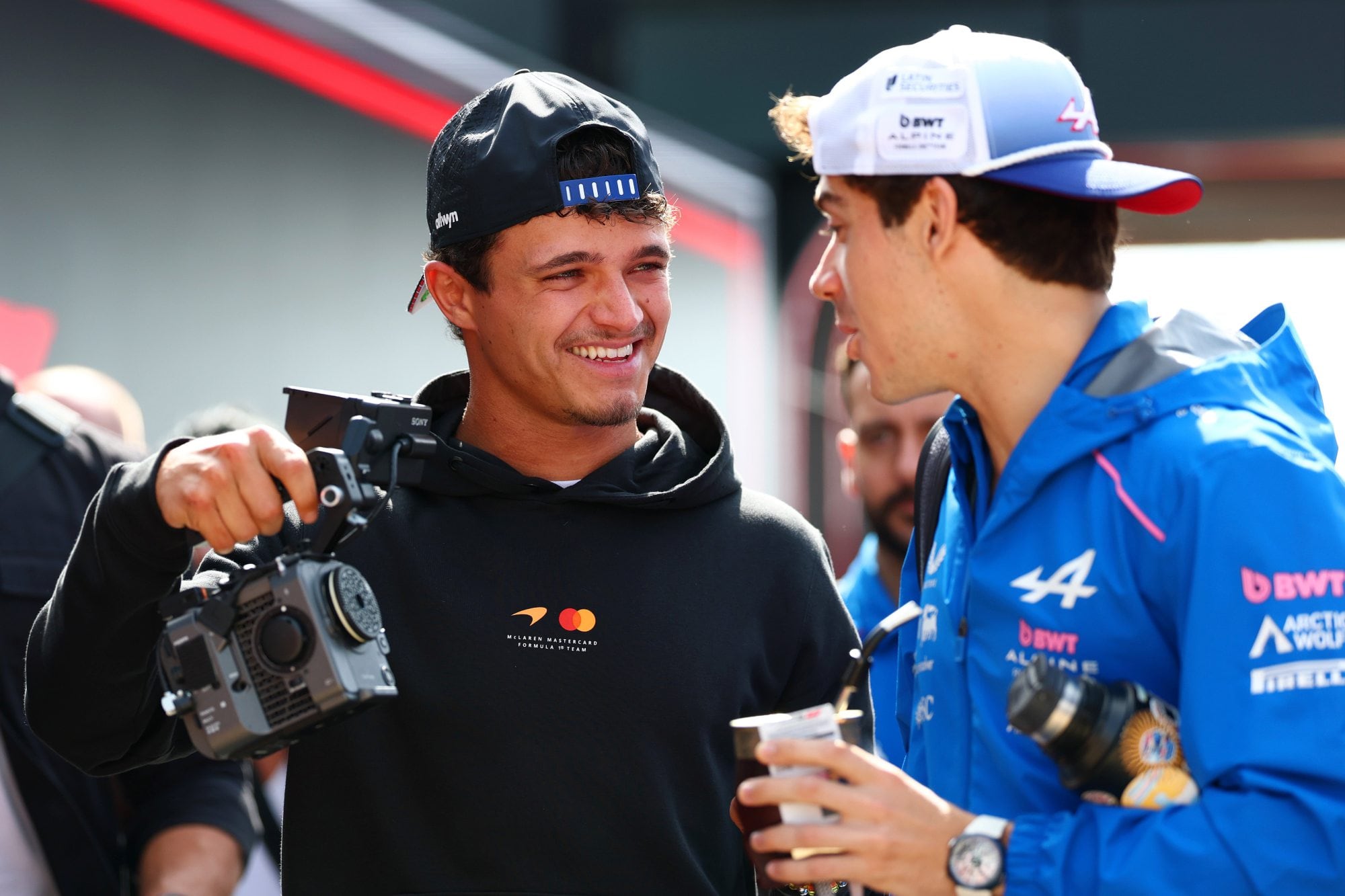 Lando Norris y Colapinto, durante las prácticas del GP de Silverstone, en julio pasado