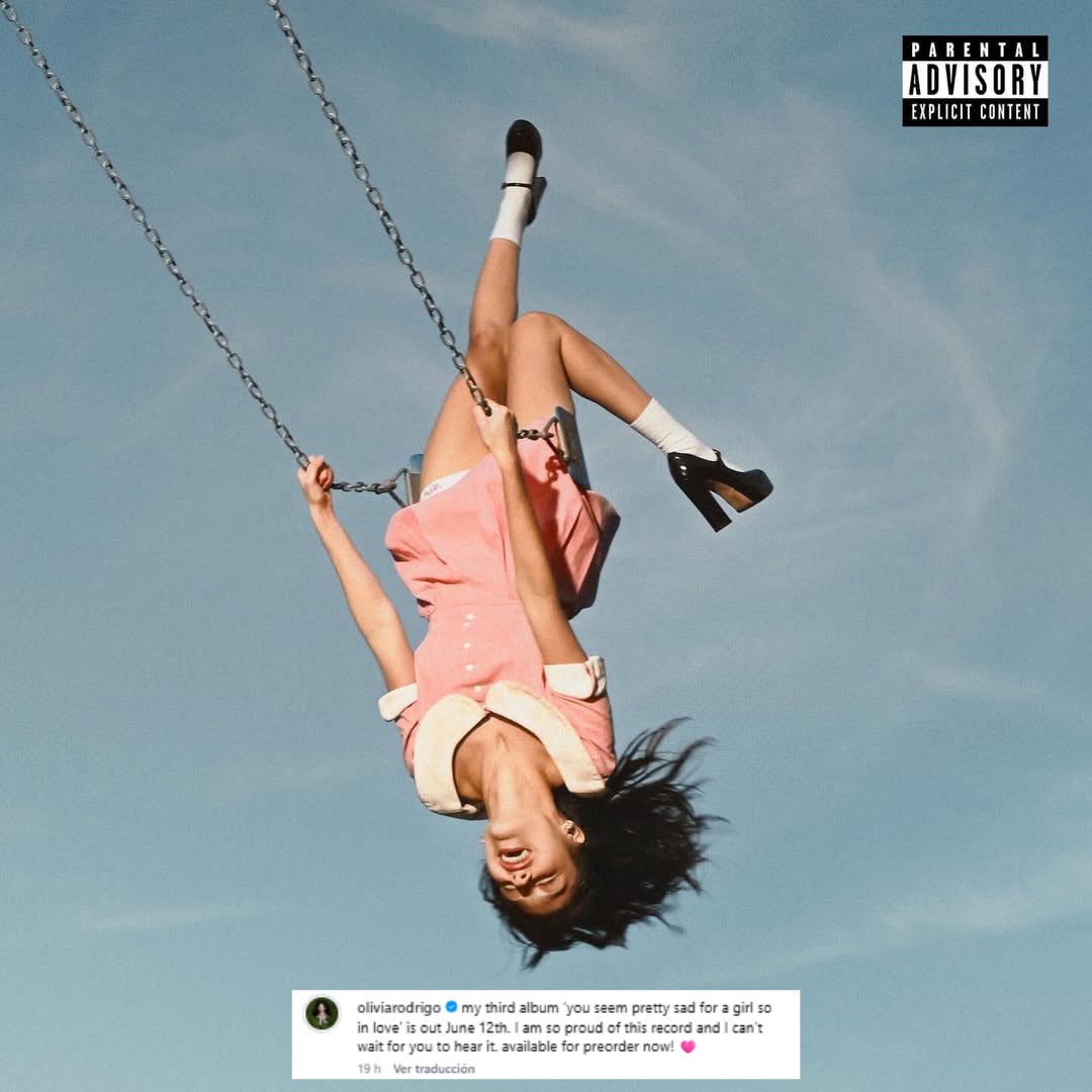 Olivia Rodrigo anunció el lanzamiento de su nuevo disco, You Seem Pretty Sad for a Girl So in Love (Foto: Instagram @oliviarodrigo)