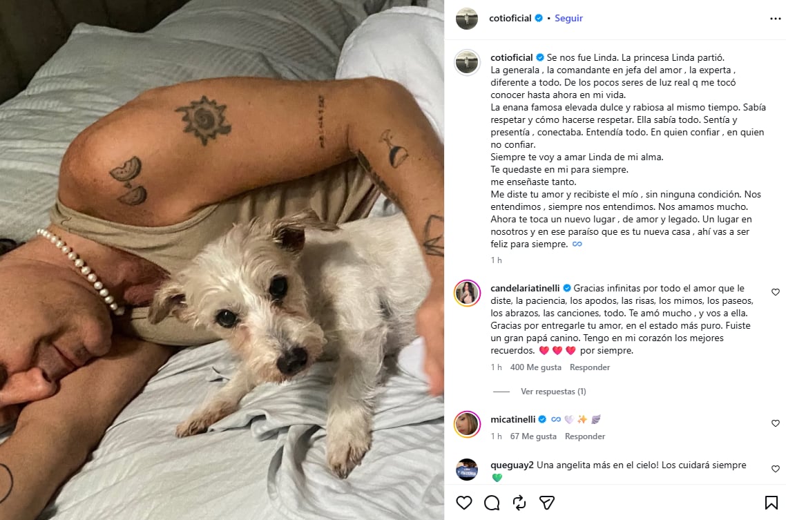 Coti también se despidió de Linda y tuvo un tierno ida y vuelta con Cande Tinelli