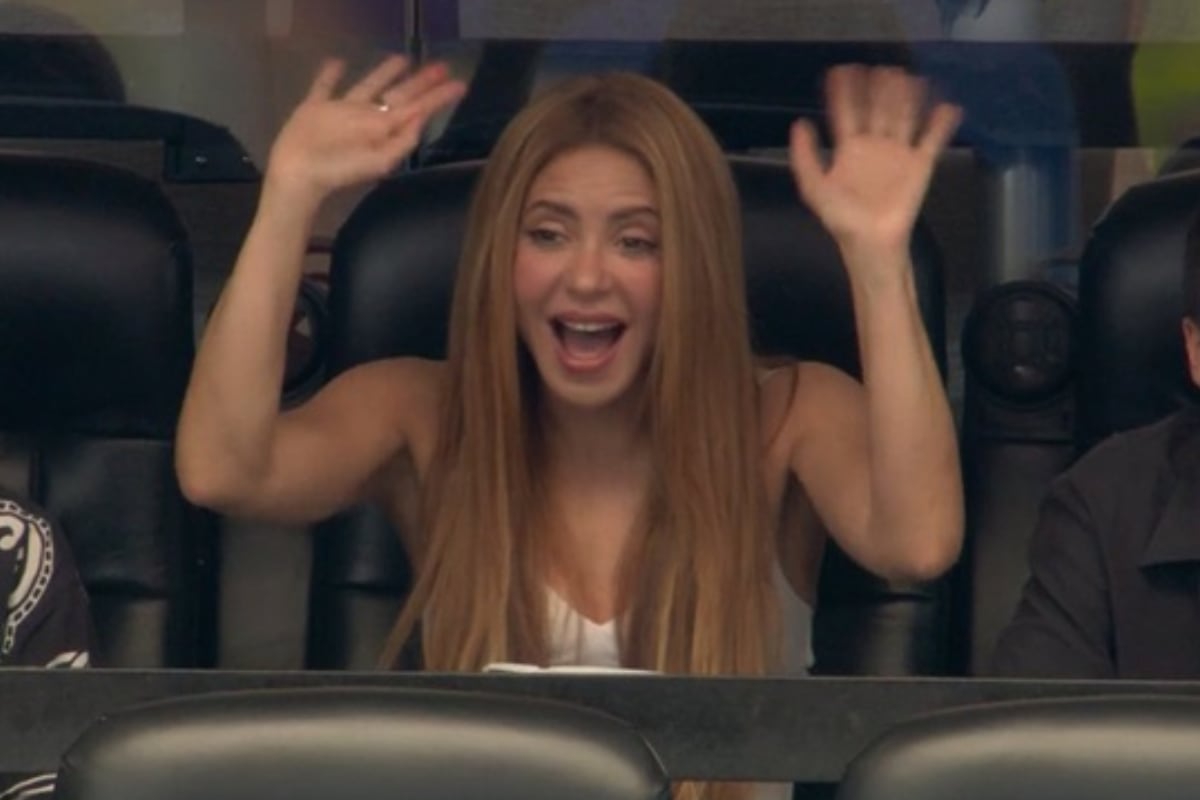 La reacción de Shakira cuando la enfocaron con su hijo durante el partido de Argentina vs Austria