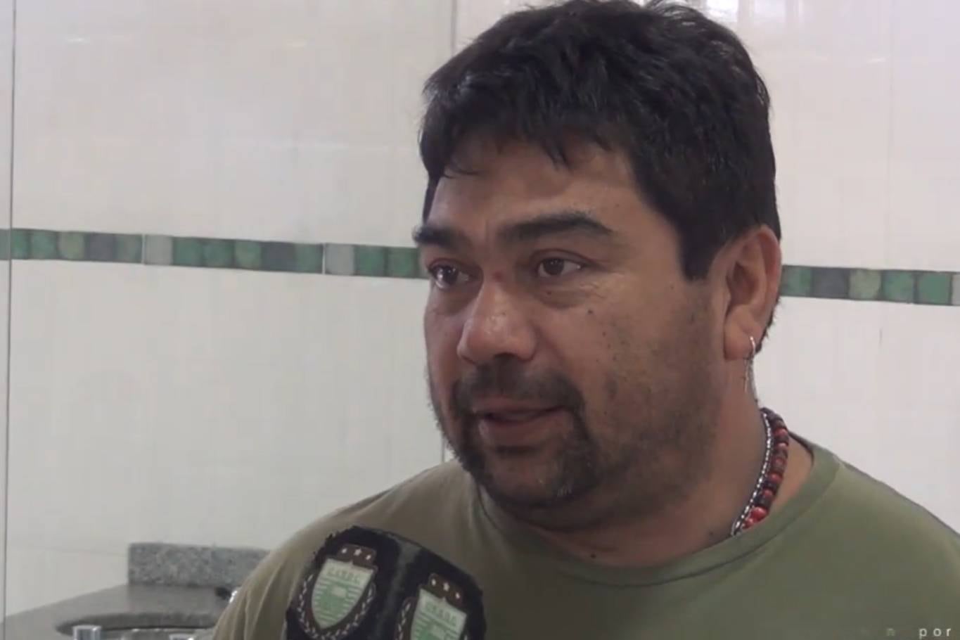 Emilio Quiroz en una entrevista para le canal del Club Camioneros, en marzo de 2019