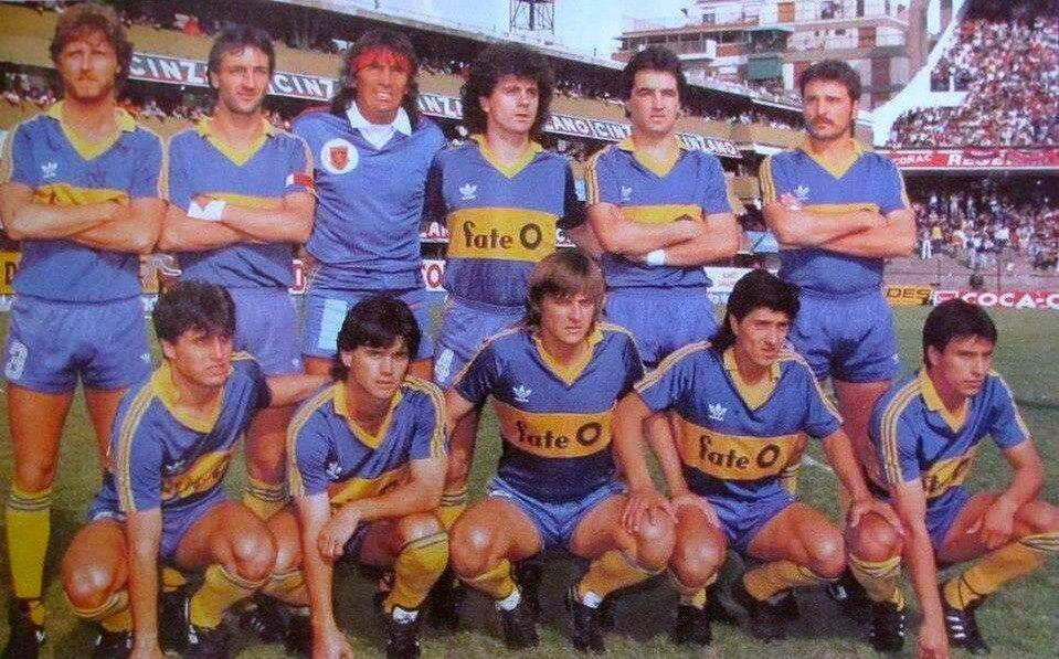 Formación de Boca en 1986, con Gatti en el arco