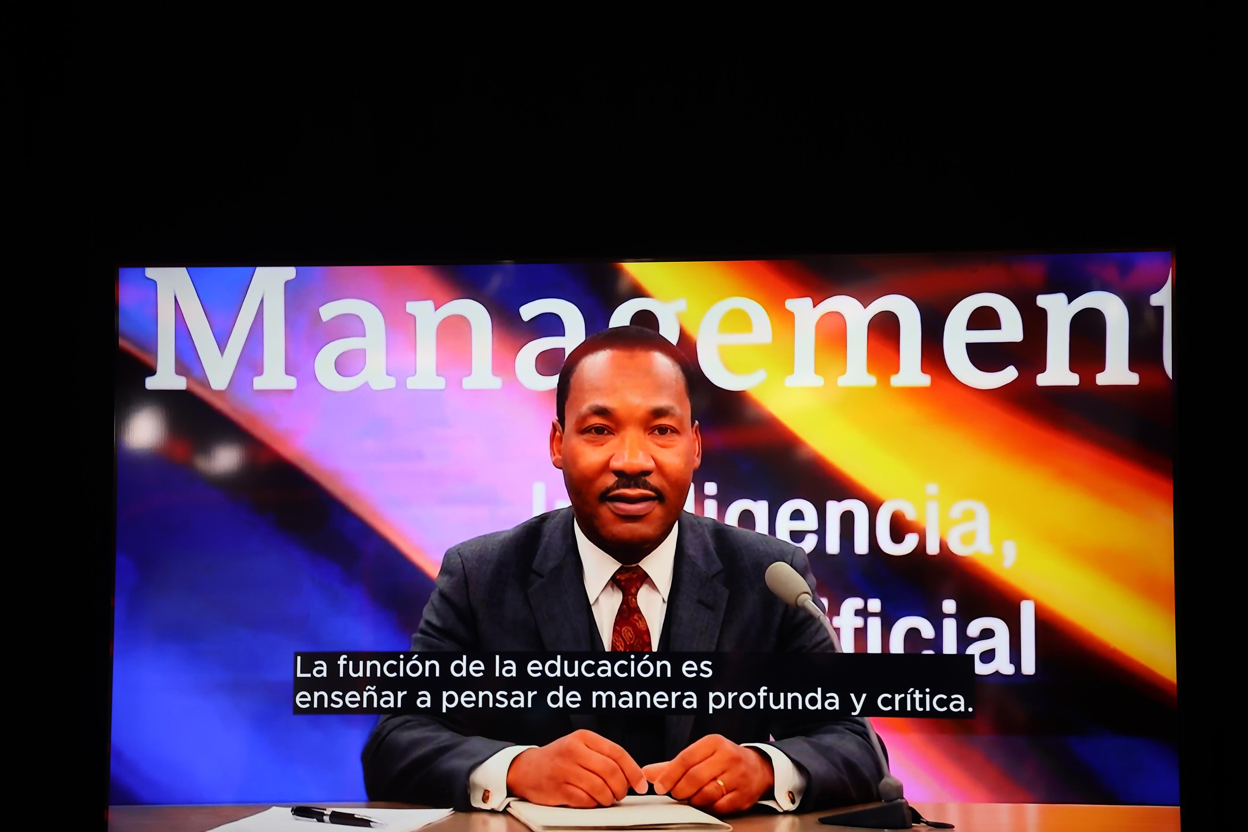 La versión digital de Martín Luther King reflexionó sobre la educación
