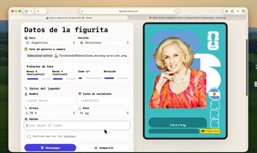La creación de las figuritas apela a la creatividad del usuario que puede incluir desde una celebridad hasta una mascota