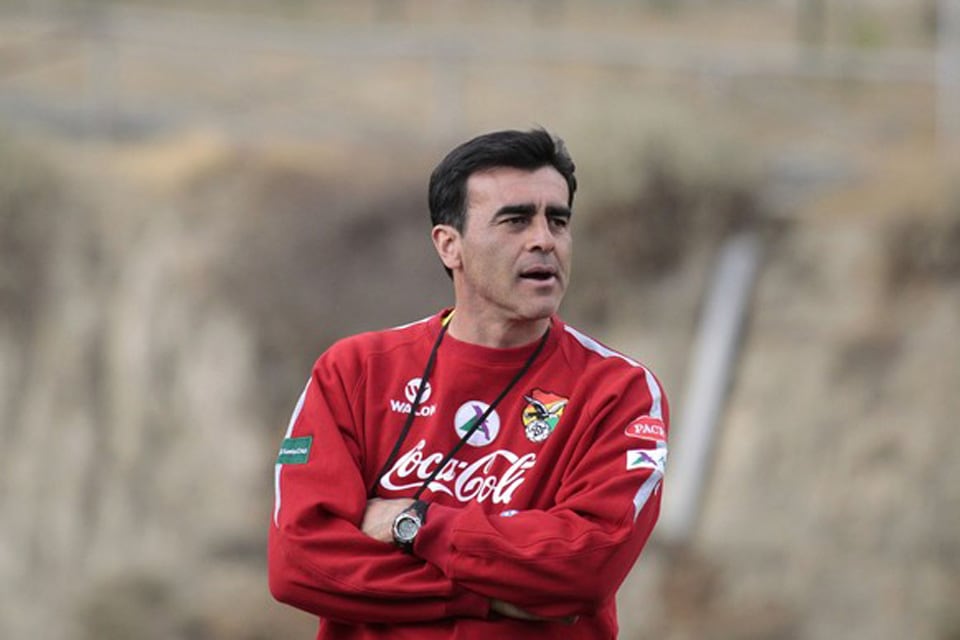 Quinteros, en su paso como entrenador de la selección boliviana