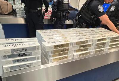 Contrabando de cigarrillos.