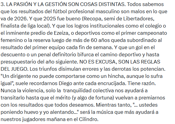 El epílogo del posteo de Lacunza