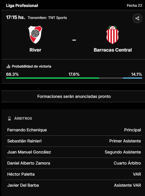 La previa de River Plate vs. Barracas Central, por la Liga Profesional 2024