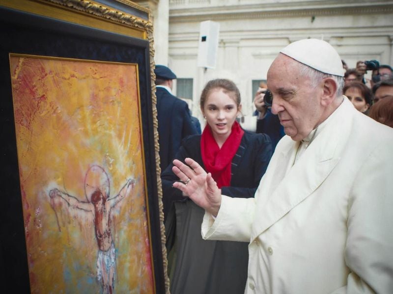 La niña prodigio del arte: empezó a los cinco años, la bendijo el papa Francisco y hoy sus obras cotizan más de siete millones de dólares