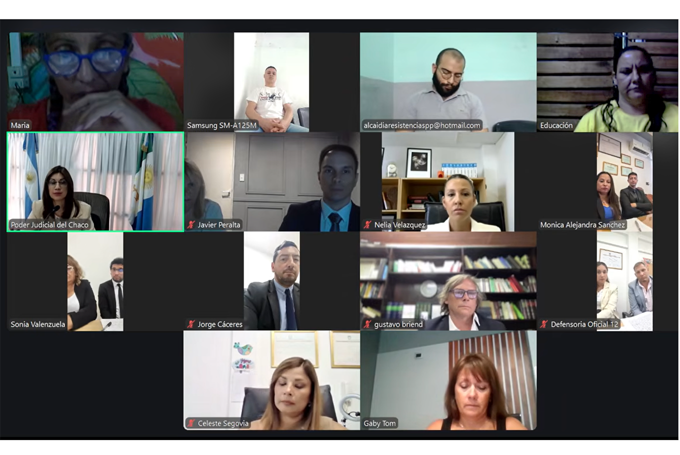 Emerenciano Sena no fue visto durante la audiencia virtual